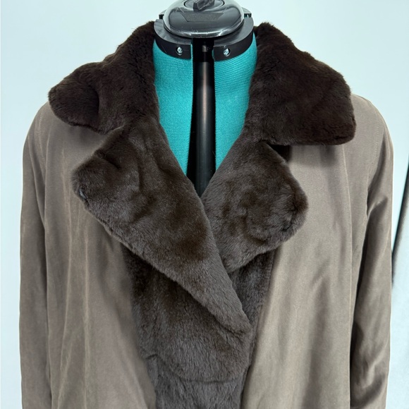 Reversible Real Sheared Rabbit Fur Coat - Picture 14 of 14
